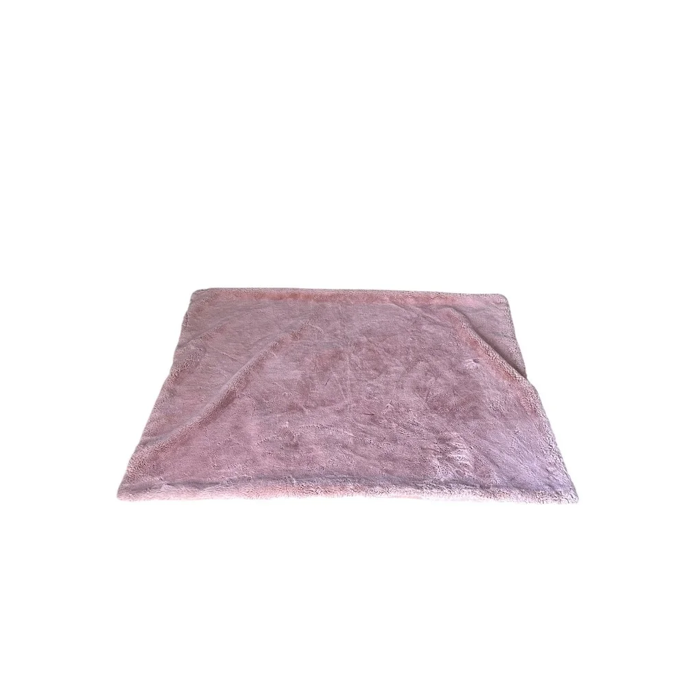 WEST ELM Faux Fur Chinchilla Throw Blanket in Light Sienna
